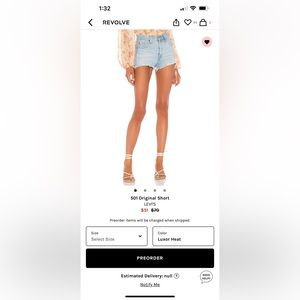 Levi 501 Orginal short